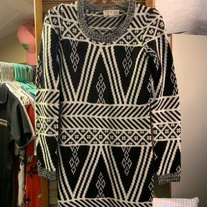 Black and white winter dress